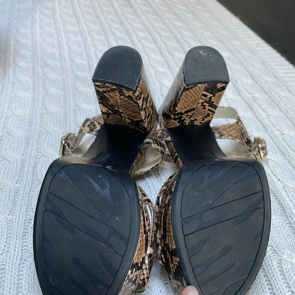 Anne Klein AK snakeskin heels. Sz 7.5. Animal print Platform chunky Aklaloda - Picture 6 of 8